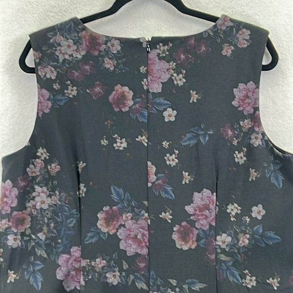 Mario Serrani Women’s Sheath Dress Size XL Black Knit W/Muted Floral Print NWT - Picture 6 of 11